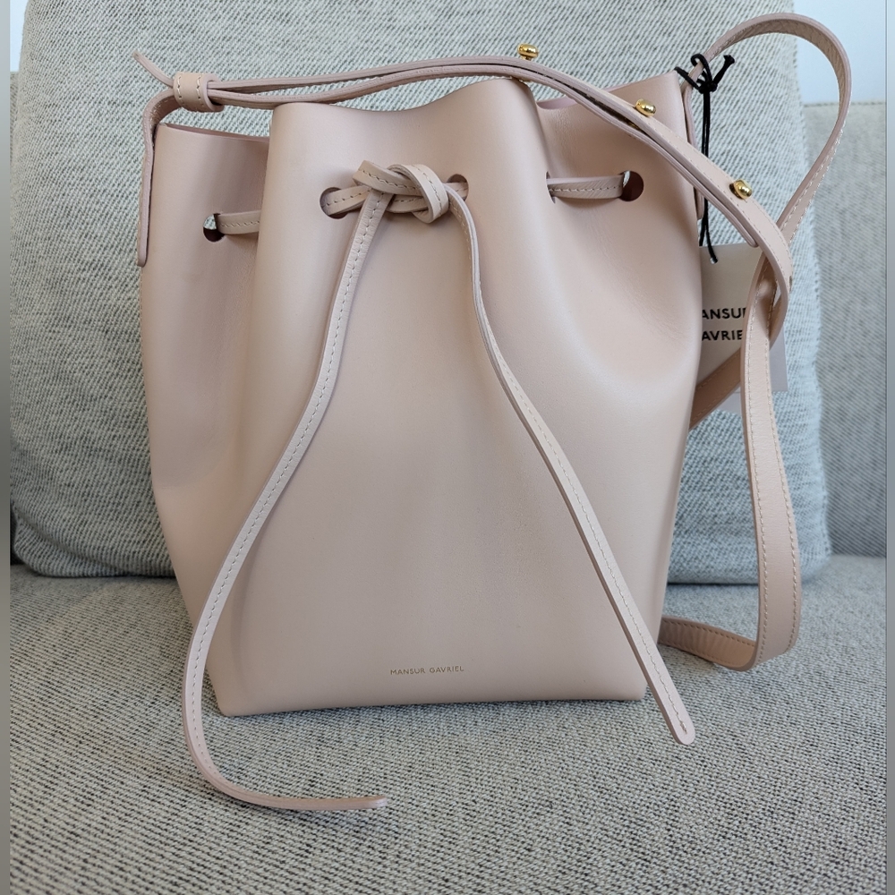 MANSUR GAVRIEL Mini Bucket Bag in Blush Pink
